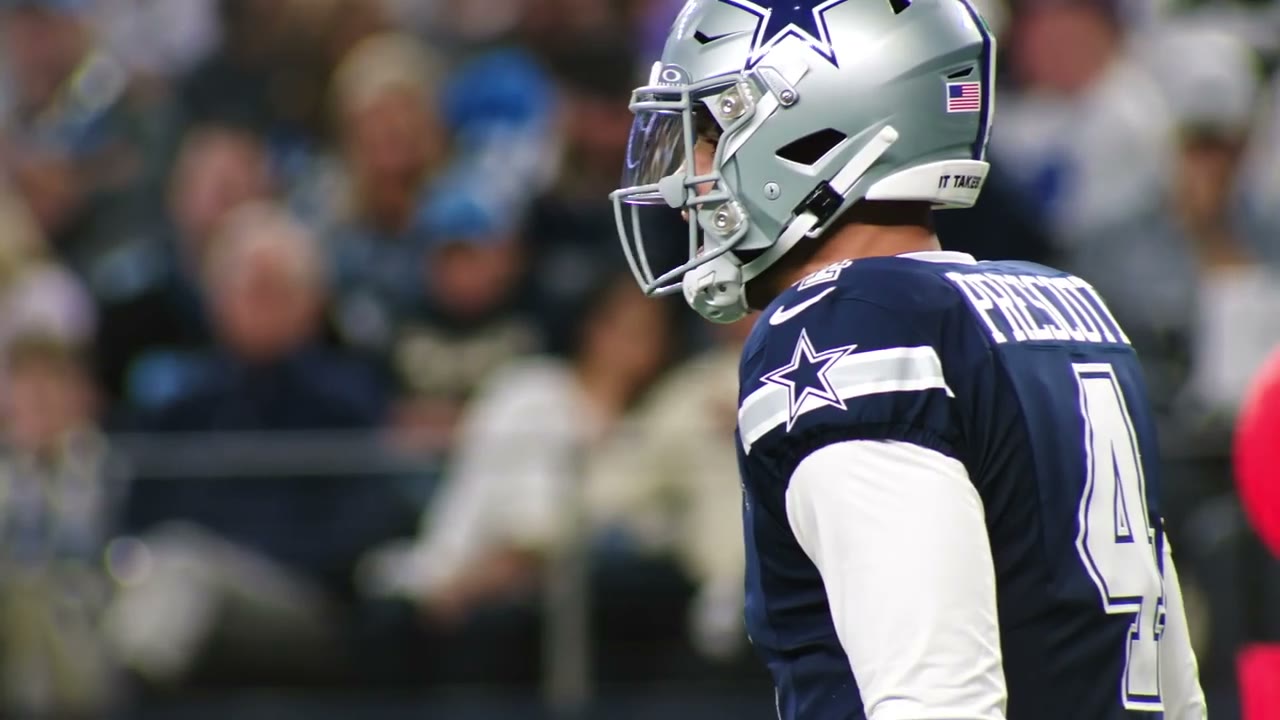 A quarterback in live action